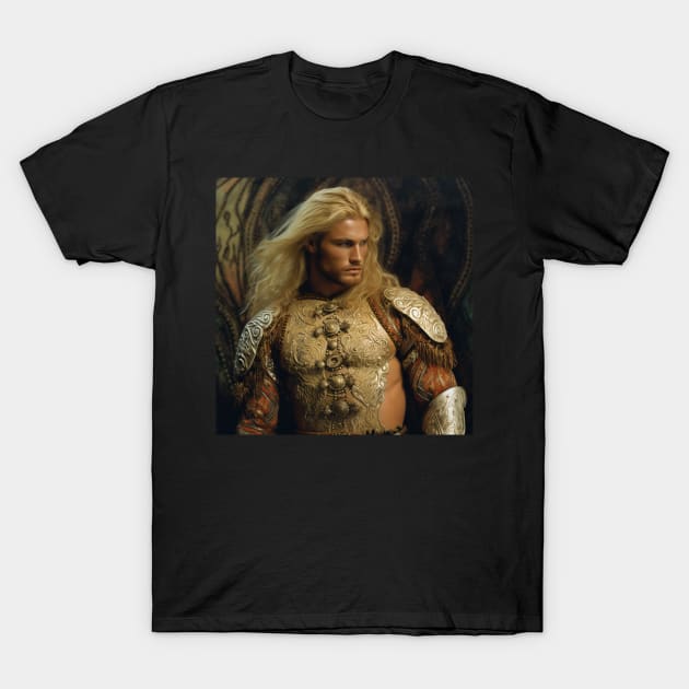 Handsome blonde knight T-Shirt by Love of animals